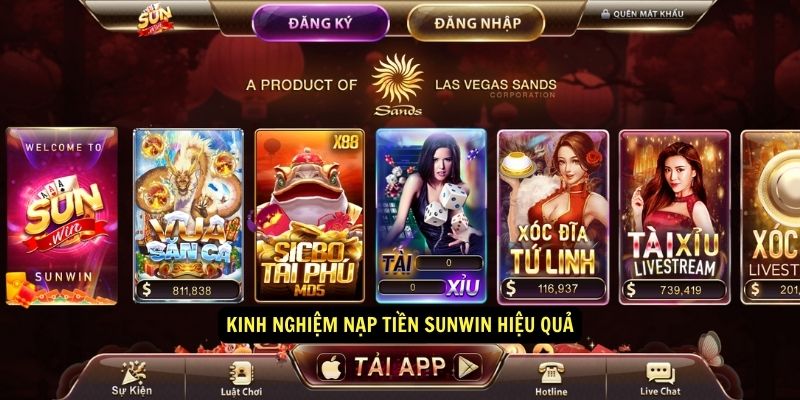 Kinh nghiệm nạp tiền Sunwin hiệu quả